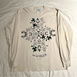 Online Ceramics, Long Sleeve Tee, Size Medium, Frogs